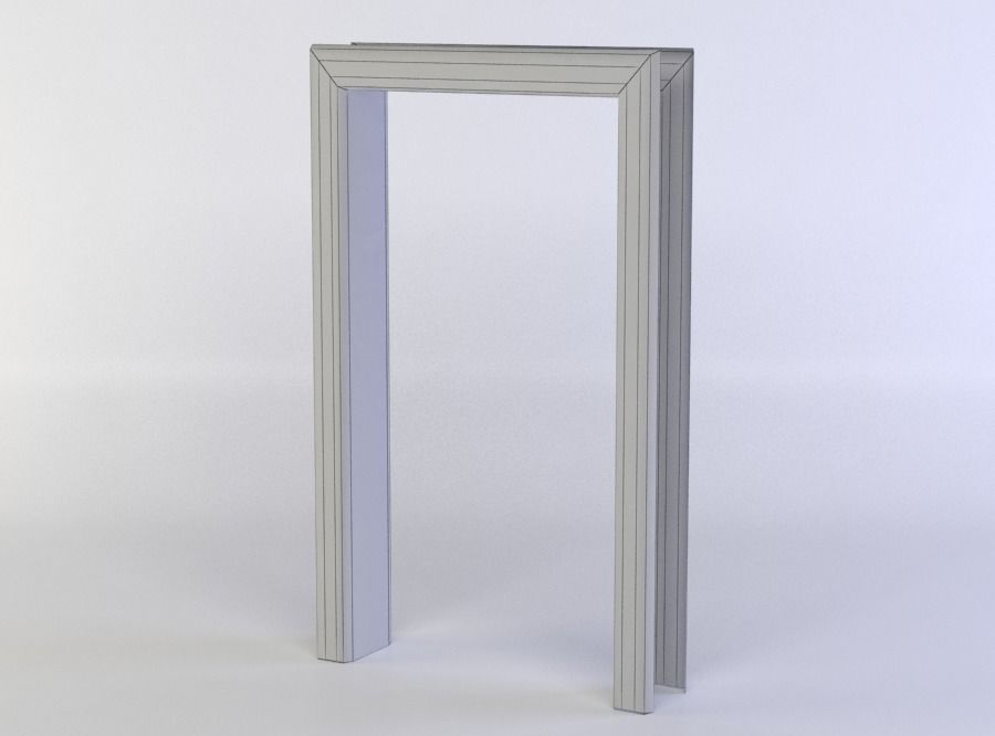 Door frame Low-poly 3D model_4