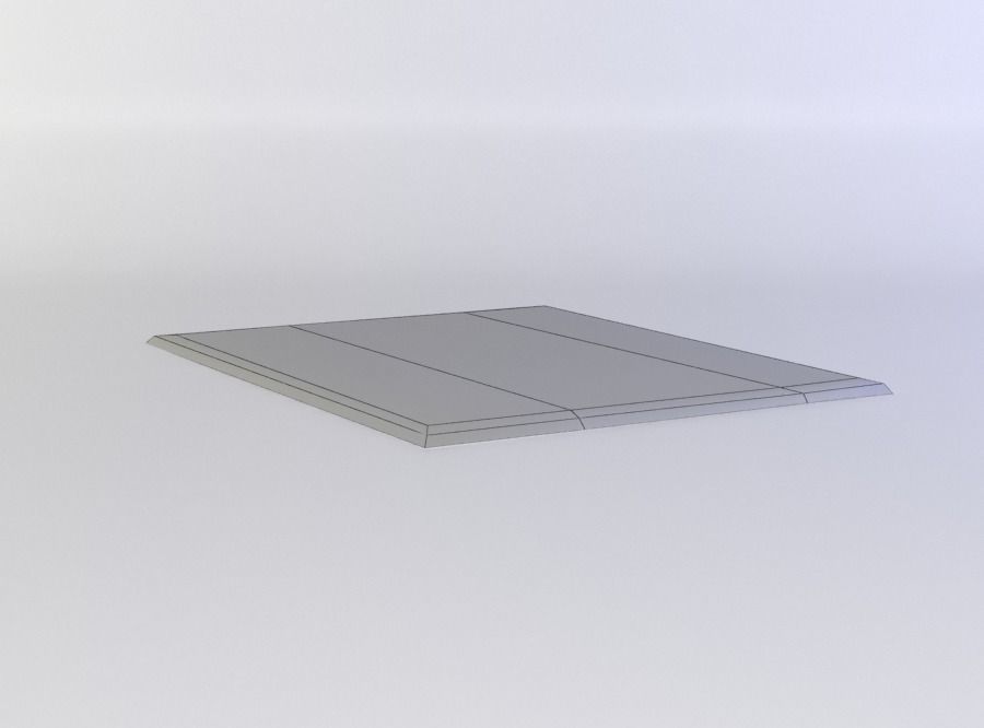 Carpet chocolate mat Low-poly 3D model_5