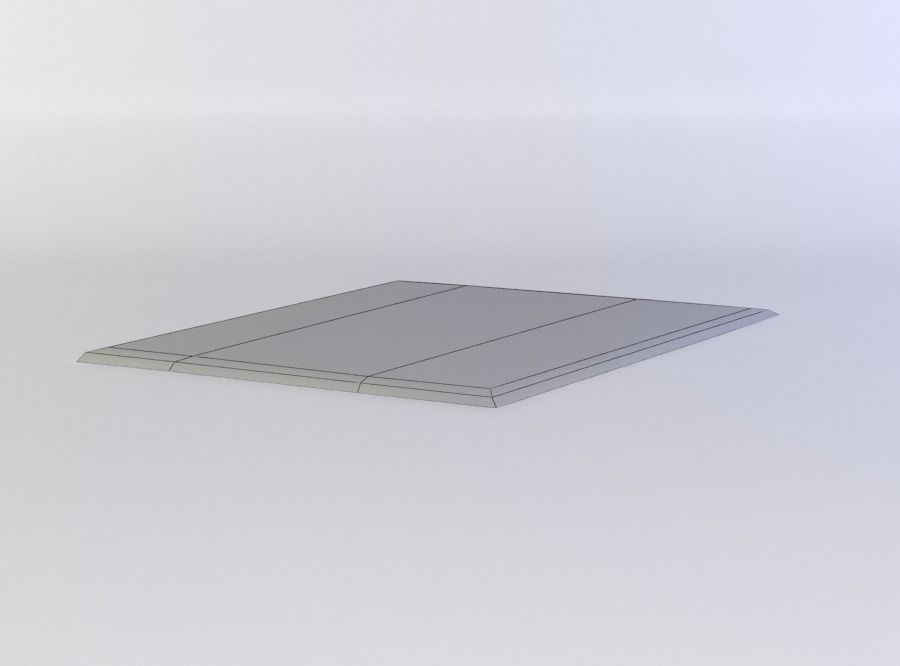 Carpet chocolate mat Low-poly 3D model_4