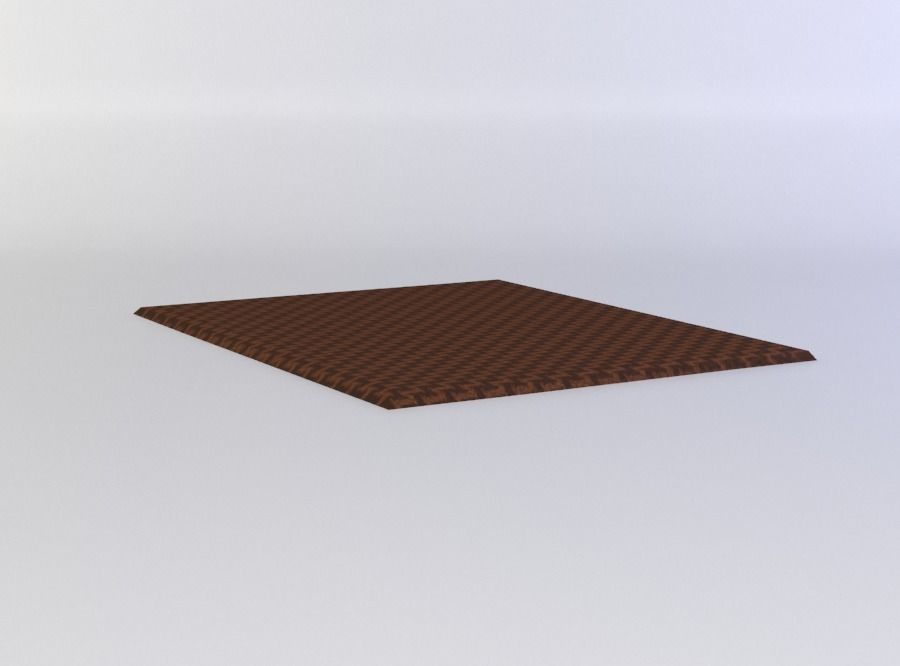 Carpet chocolate mat Low-poly 3D model_2