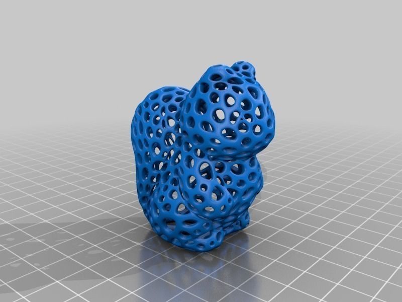 Squirrel - Voronoi-Style Free 3D print model_1