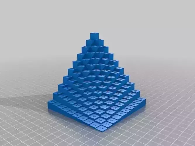My Customized multiplication table 10x10 Free 3D print model
