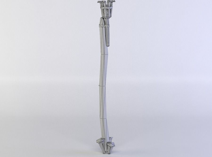 Torch wooden stick with two handles