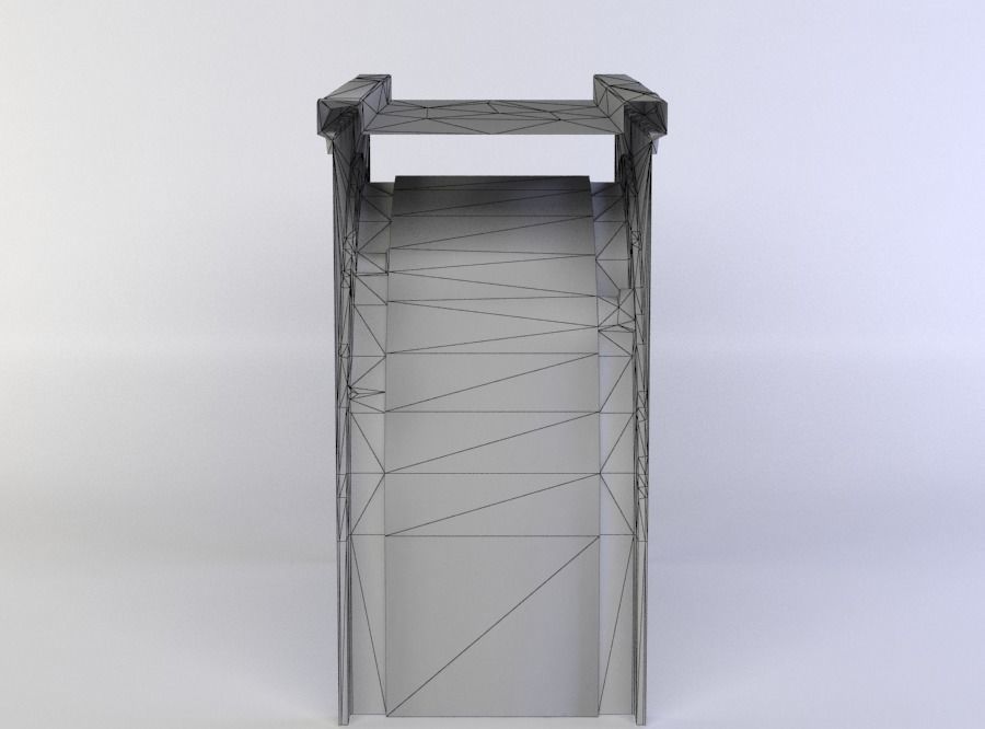 Bridge wooden ladder Low-poly 3D model_3