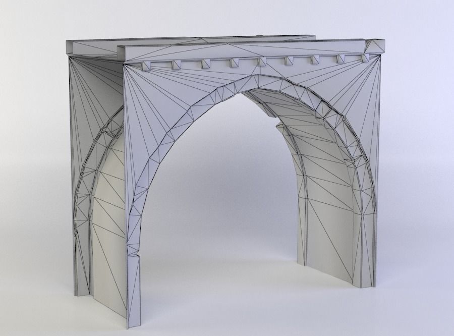 Bridge wooden ladder Low-poly 3D model_5