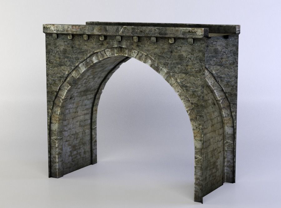 Bridge wooden ladder Low-poly 3D model_1