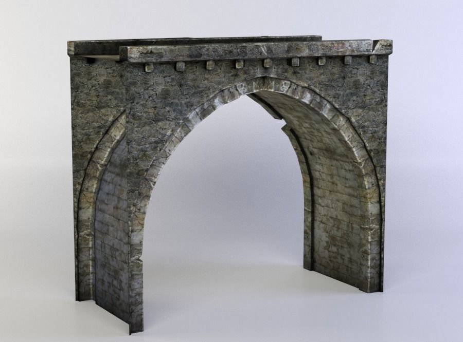 Bridge wooden ladder Low-poly 3D model_2