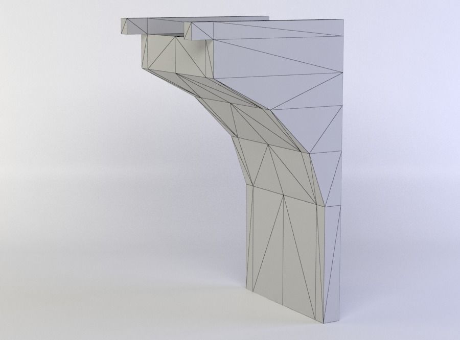 Bridge part Low-poly 3D model_5