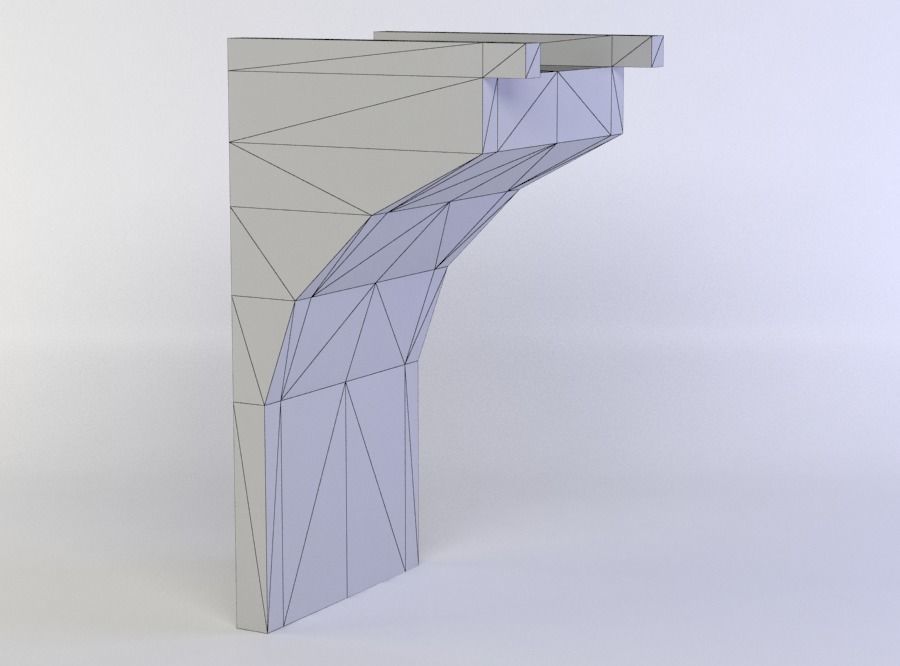 Bridge part Low-poly 3D model_4
