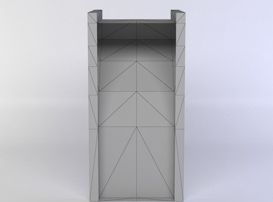 Bridge part Low-poly 3D model_3