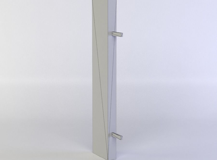 Advertisement hotel sign Low-poly 3D model_5