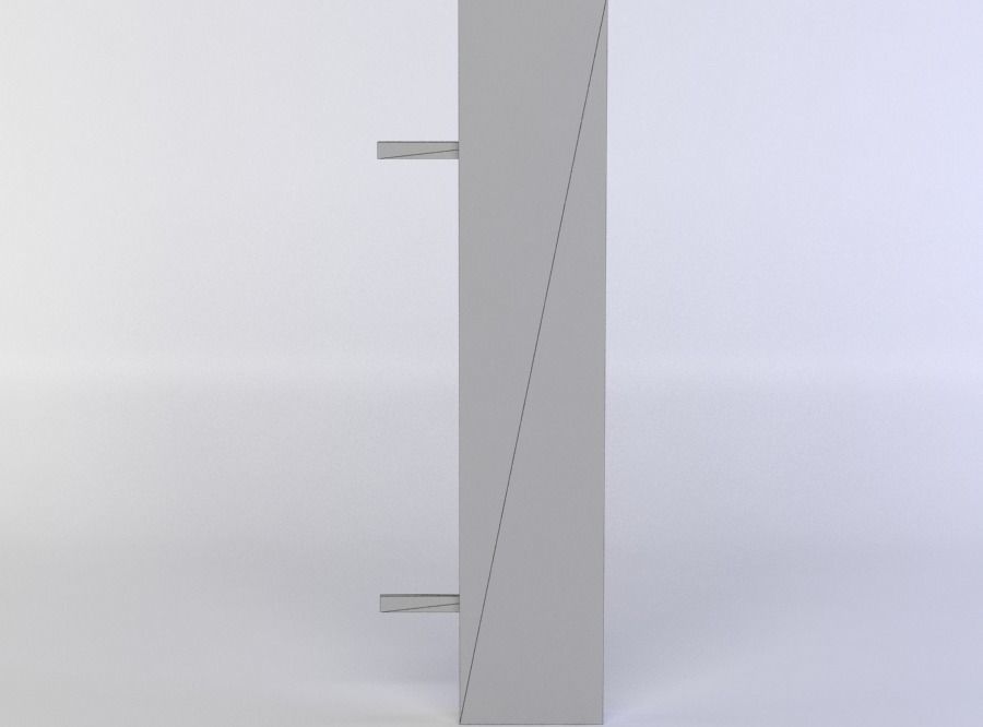 Advertisement hotel sign Low-poly 3D model_3