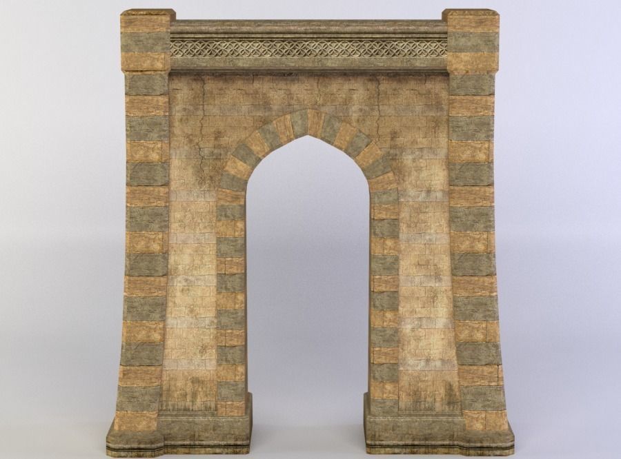 Masonry arch1  Low-poly 3D model_0