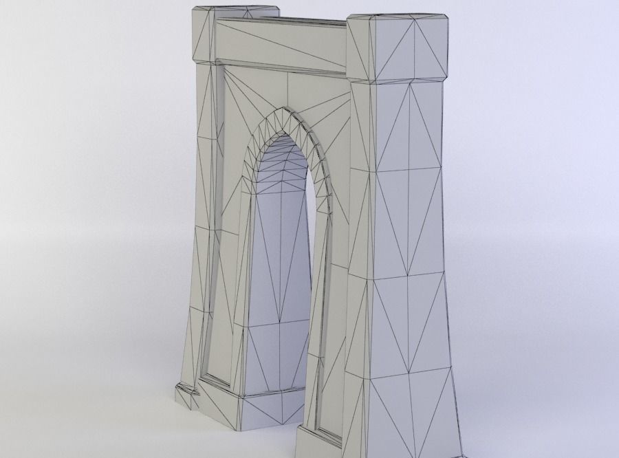 Masonry arch1  Low-poly 3D model_5
