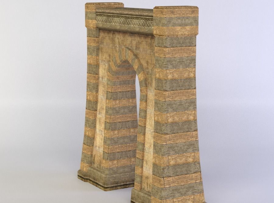 Masonry arch1  Low-poly 3D model_2