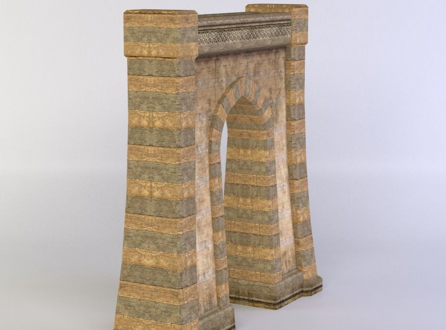 Masonry arch1  Low-poly 3D model_1