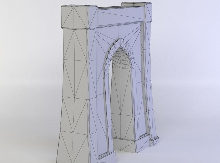 Masonry arch1  Low-poly 3D model_4