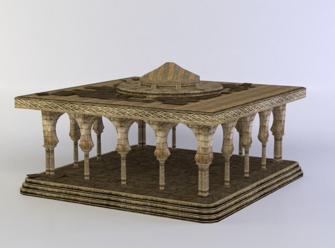 Platform with columns