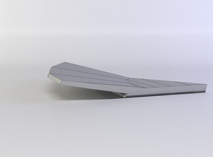 Plate shiver Low-poly 3D model_5