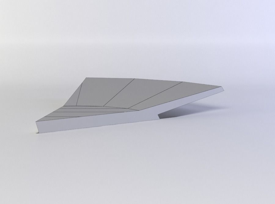 Plate shiver Low-poly 3D model_3