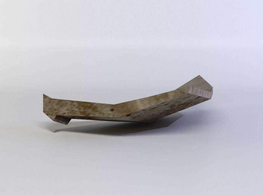Plate shiver Low-poly 3D model