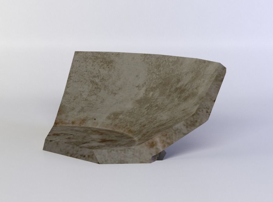 Plate shiver Low-poly 3D model