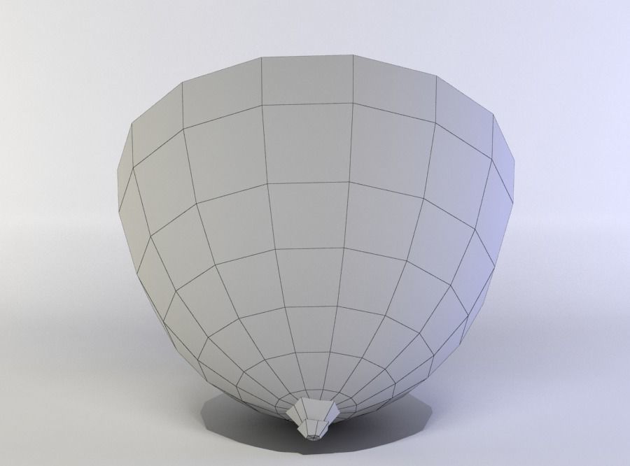 Lemon half Low-poly 3D model_3