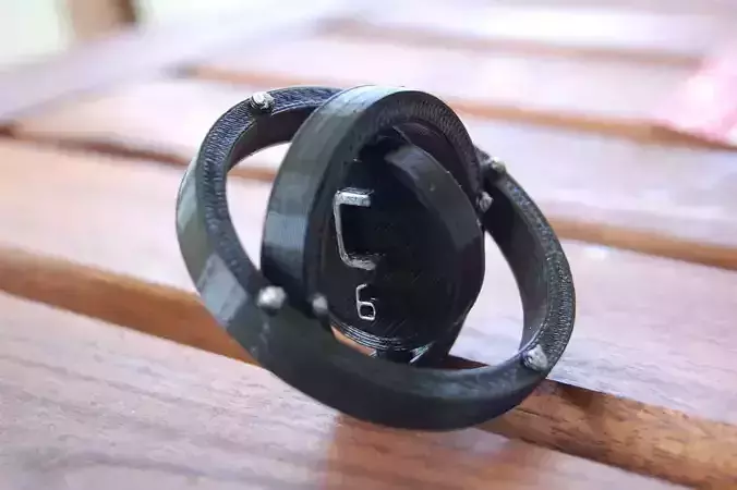 Carbon ring made out of fiber Free 3D print model