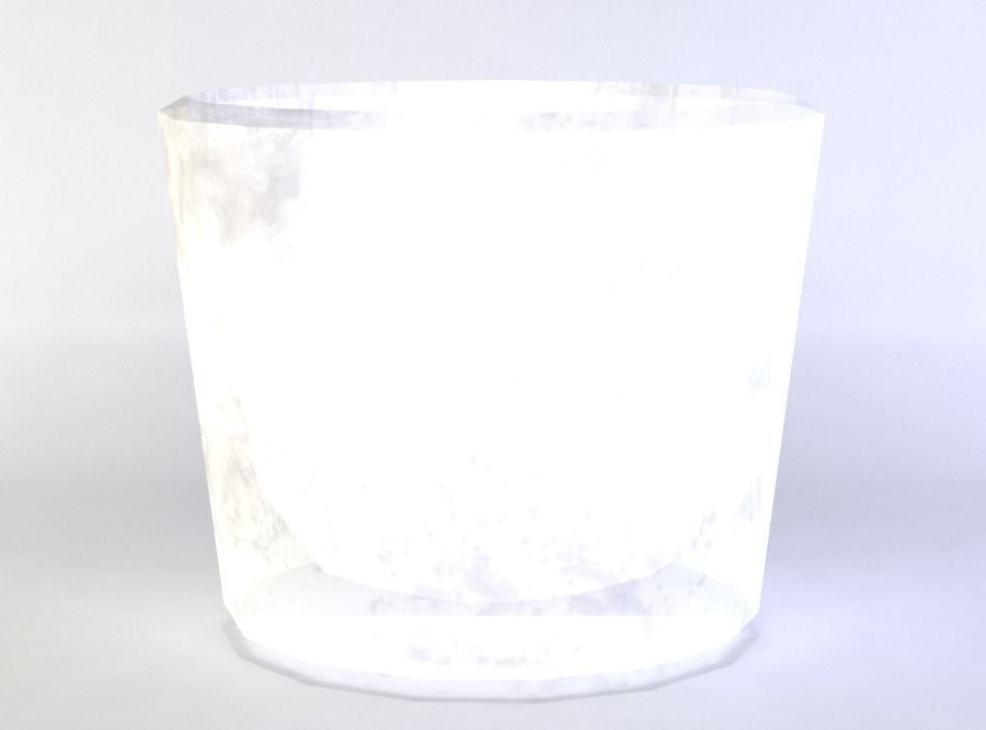 Glass marble styrofoam planter Low-poly 3D model_1