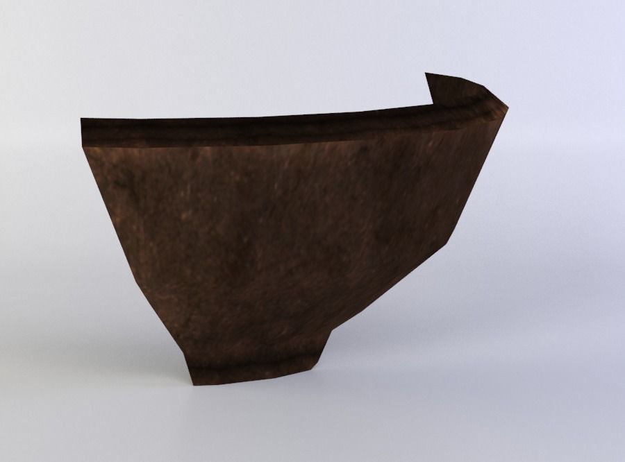 Bowl shiver Low-poly 3D model