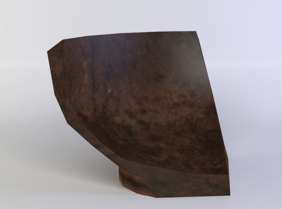 Bowl shiver Low-poly 3D model
