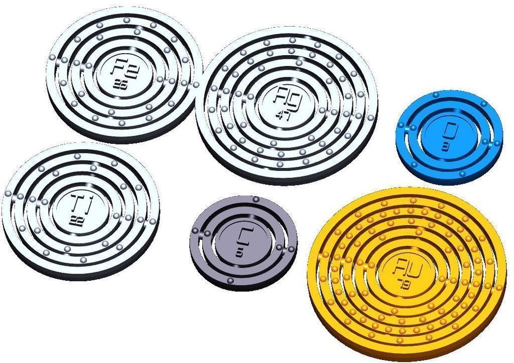 Customizable Atom Deluxe every element preconfigured Free 3D print model_2