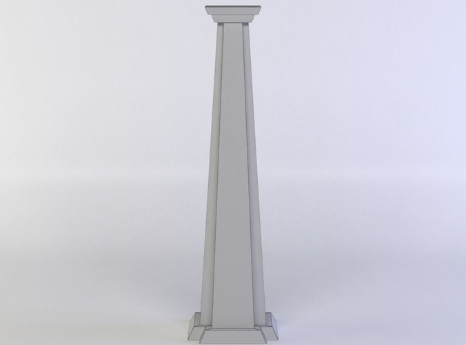 Column ornately carved wooden