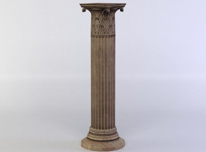 Rounded brown column