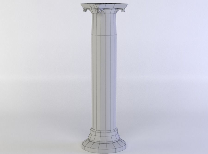 Rounded brown column