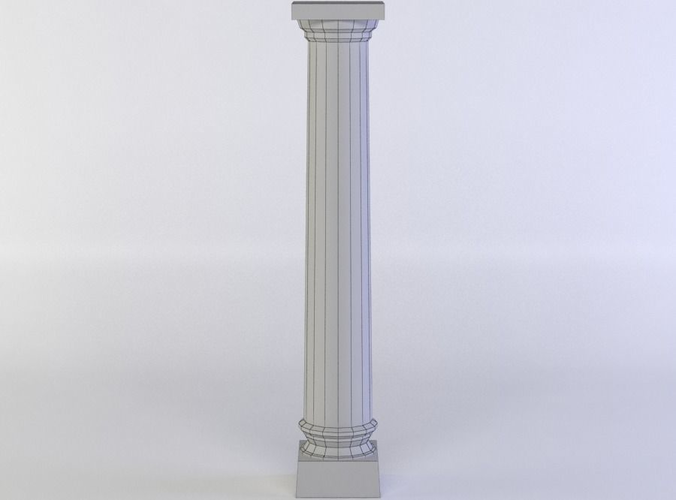 Rounded small brown column