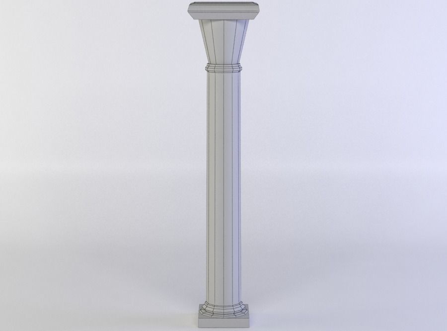 Column old Low-poly 3D model_3