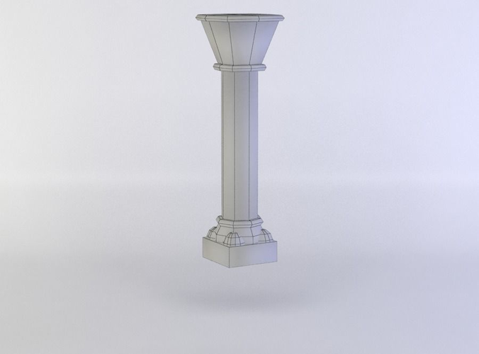 White small column