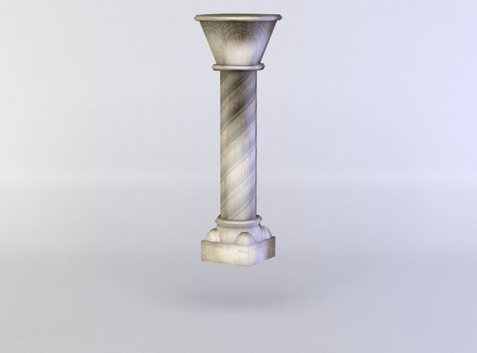 White small column