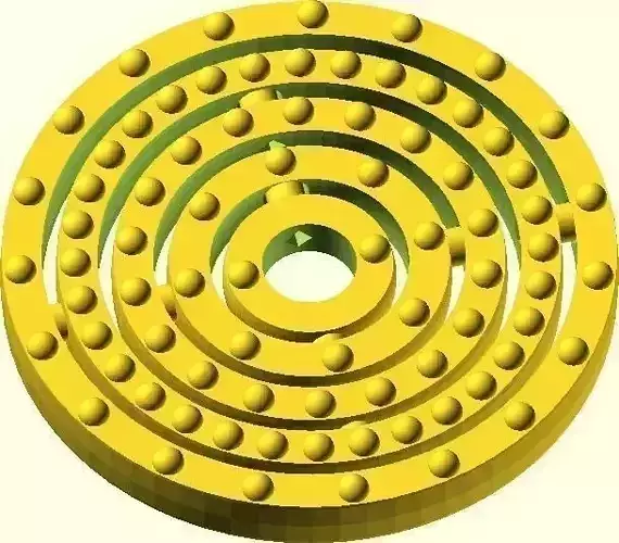 Gold Atom Customized Free 3D print model