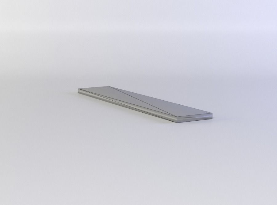 Plank wooden shelf Low-poly 3D model_5