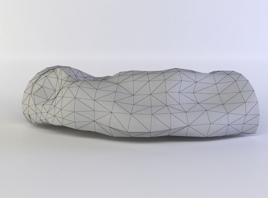 Cave corridor - right turn Low-poly 3D model_5