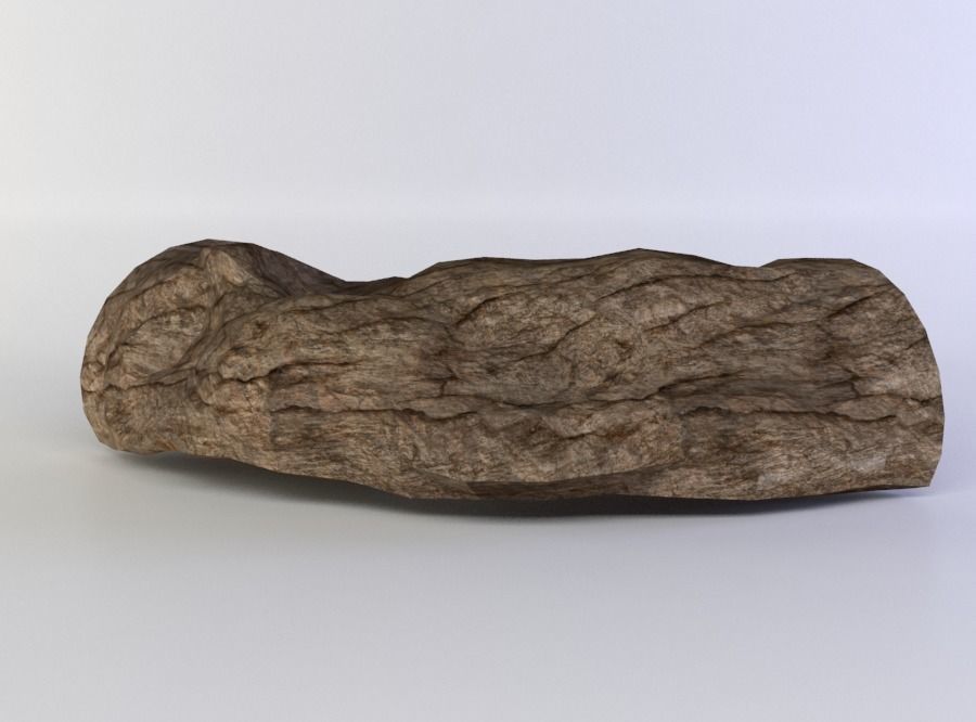 Cave corridor - right turn Low-poly 3D model_2