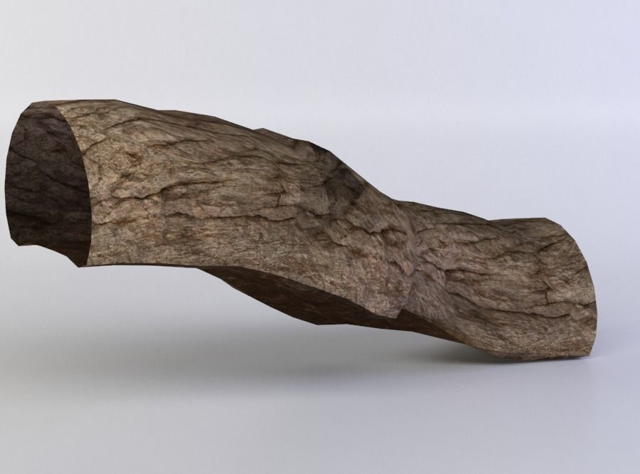 Cave corridor - straight up Low-poly 3D model_2