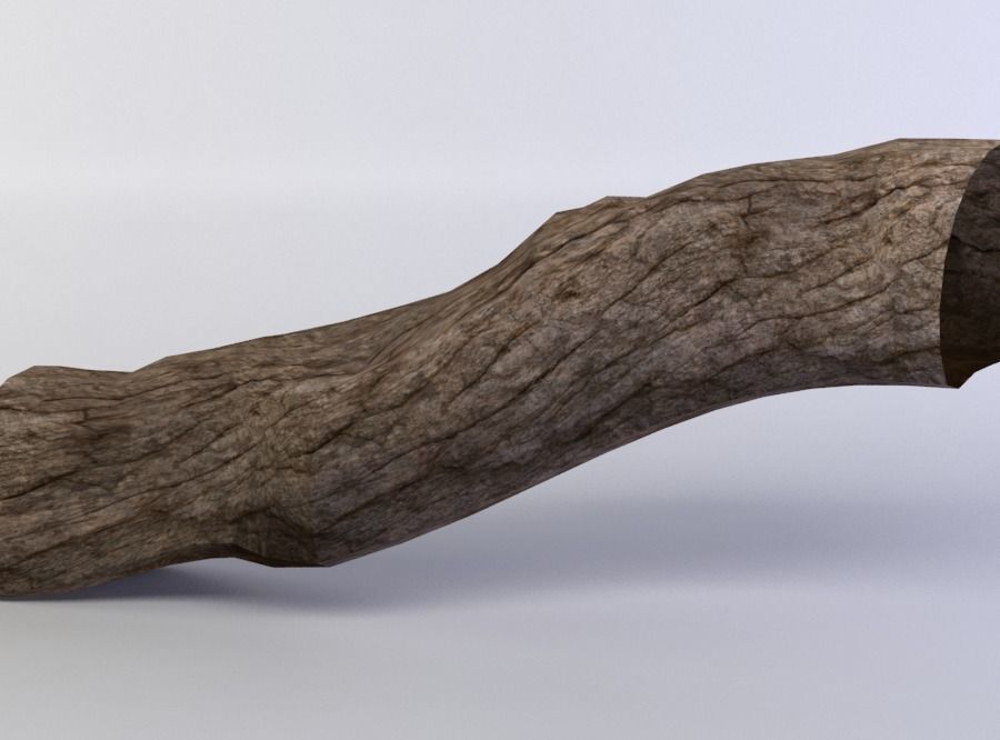 Cave corridor - straight up Low-poly 3D model_1