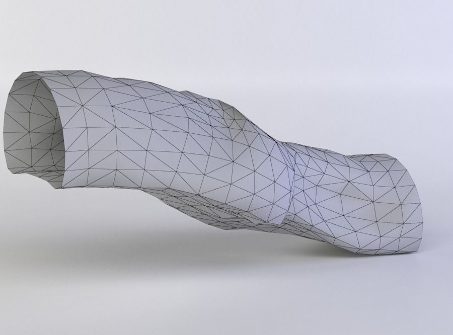 Cave corridor - straight up Low-poly 3D model_5