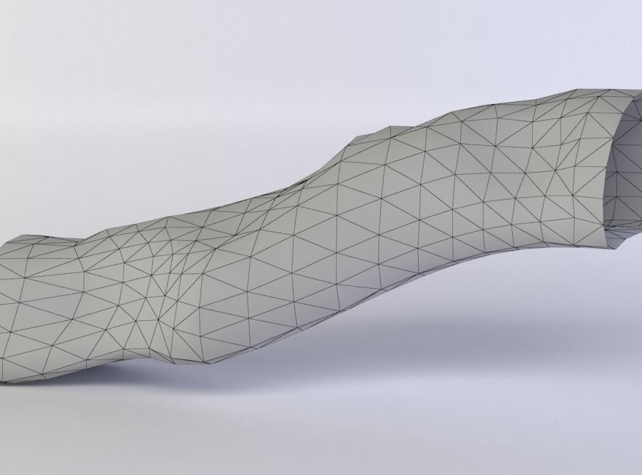 Cave corridor - straight up Low-poly 3D model_4