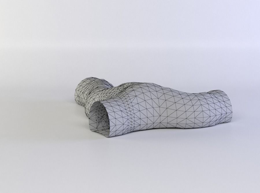 Cave corridor - split Low-poly 3D model_5