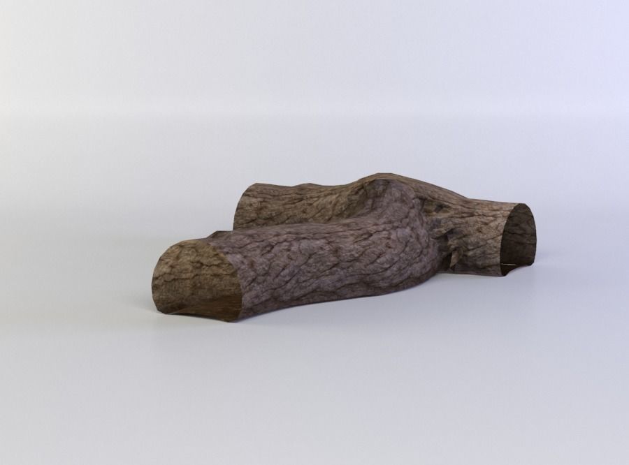 Cave corridor - split Low-poly 3D model_1