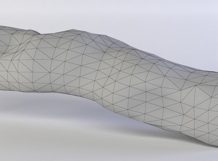 Cave corridor Low-poly 3D model_4